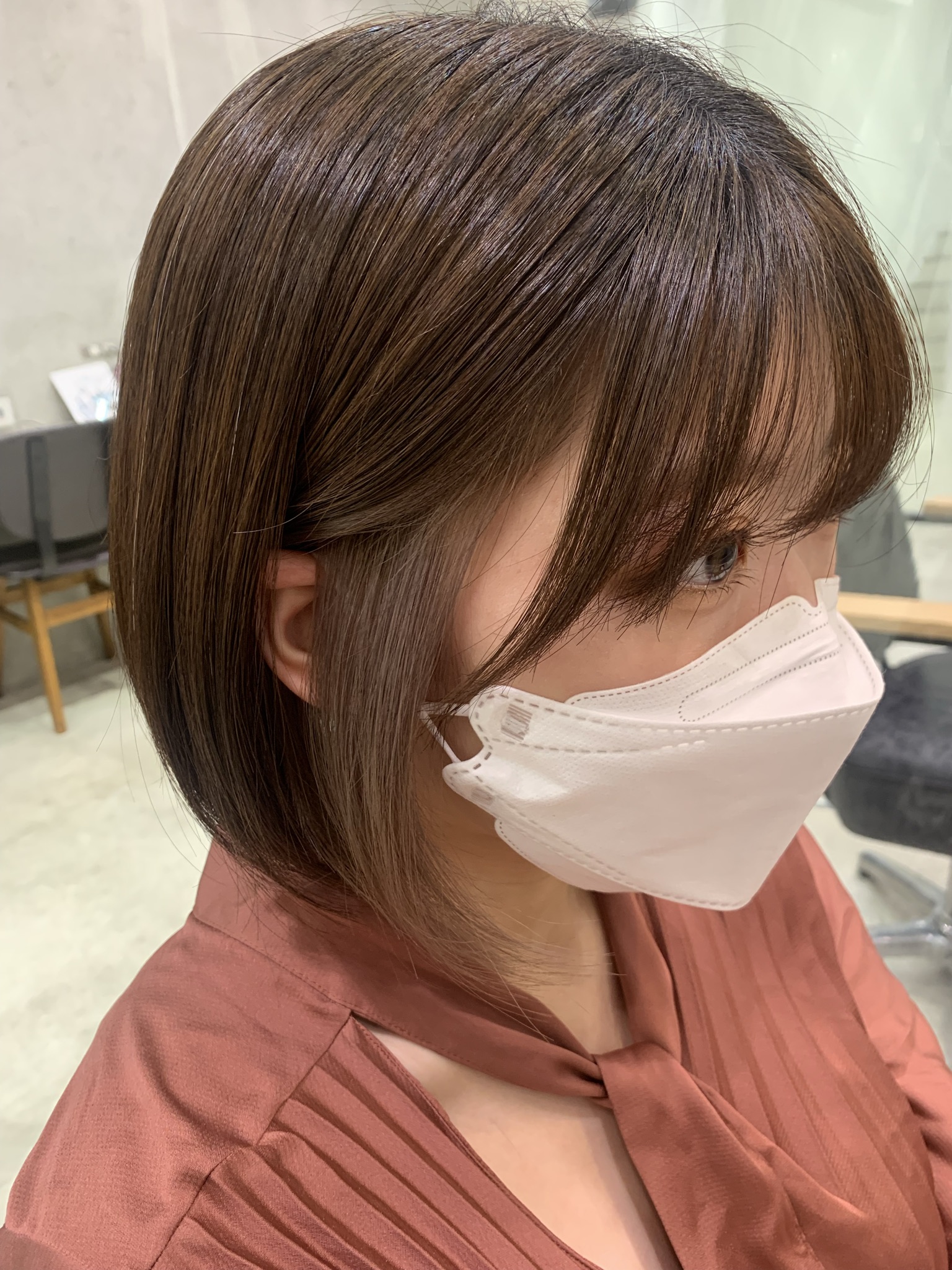 小辻結花 イヤリングカラーと顔周りcutでかわいく☆